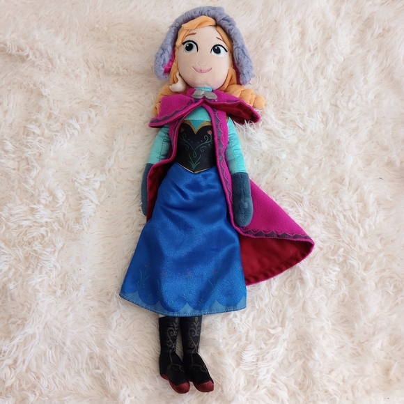 DISNEY Frozen Anna Doll Authentic Original Doll Winter Outfit Disney Store - 21" - Picture 2 of 9